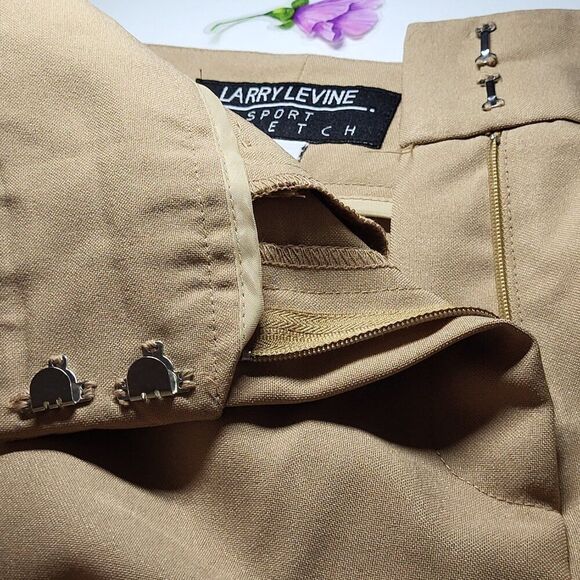 Larry Levine, Sport Stretch, Tan Women's Dress Pants, Size 12 - Picture 7 of 8